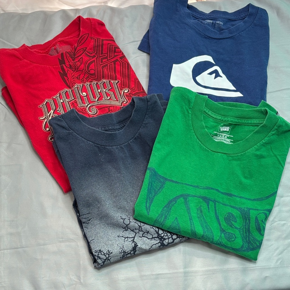 Boys TShirt Bundle - Rip Curl, Quicksilver & Vans shirts